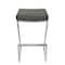 Armen Living Atlantis 26" Counter Height Backless Gray Faux Leather and Brushed Stainless Steel Bar Stool LCAT26BAGR - alternate 4